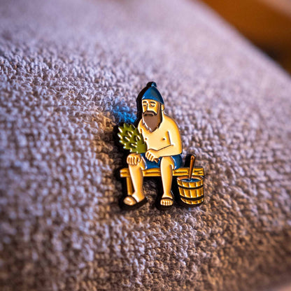 Sauna Man Pin