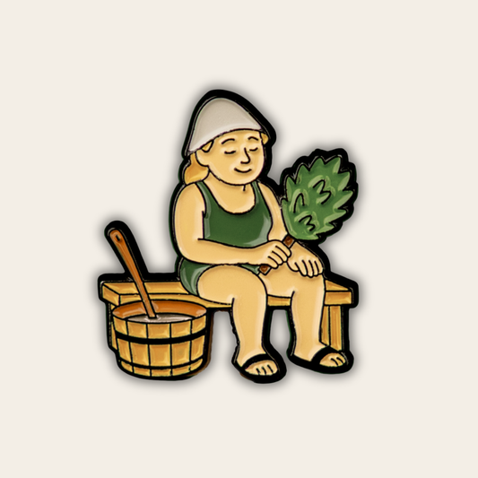 Sauna Woman Pin