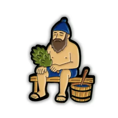 Sauna Man Pin
