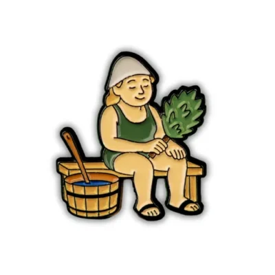 Sauna Woman Pin